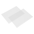 Miniatyrbillede 5 af 8: B5 26 Papir Cover Frosted Gennemskinnelig Vandtæt Rulle PP Side Bindende Cover til Rapporter Præsentationer 50stk Hvid