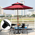 Miniatyrbillede 5 af 5: Gummi Paraply Kegle Ring Hul Prop til Terrasse Paraply Ramme Sort