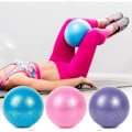 Pikkukuva 5 / 5: Mini Pilates-pallo - keskivartaloharjoitteluun, täytetään pillillä, ei tarvita pumppua, punainen