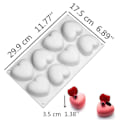 Miniatyrbillede 2 af 5: Hulrum Silikone Hjerteform Silikone Kageform Lysforme Bageform