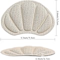 Miniatyrbillede 5 af 5: Hælpudeindsatser, Mesh Grips Pads til Støvler og Løse Sko - 4 stk (Beige)