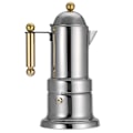 Miniatyrbillede 2 af 8: Rustfrit stål Moka Pot komfur Espressobrygger med sikkerhedsventil 200 ml
