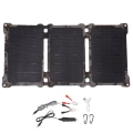 Miniatyrbild 1 av 8: 18V 5V 30W Fällbar Solpanel Bärbar Fällbar Monokristallin Solpanel för Utomhusaktiviteter Camping Vandring Bergsklättring Kamouflage