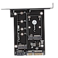 Pikkukuva 4 / 8: SATA-sovitin 2 in 1 MSATA/M2 NGFF SSD -sovitin kahteen SATA3-porttiin, jossa SATA-kaapeliruuvit 2230/2242/2260/2280
