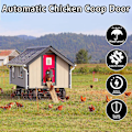Pikkukuva 1 / 4: Automaattinen Chicken Coop -ovi valoanturilla ja paristokäytöllä