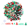 Miniatyrbillede 2 af 8: Julekonfetti Glitter Sequin Blandet til Fest Festival Dekoration Tilbehør 100g