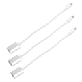 Miniatyrbillede 1 af 8: 3 stk. flettet kludforstærket stik, ingen rust, jævn transmission, USB-indgang, mikro-udgang, OTG-adapterkabel til Android, sølv
