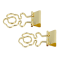 Miniatyrbillede 6 af 8: 100 stk. Mini Binder Clips Blomsterform Stærk Klemmekraft Metal Lang Hale Clips Kontorartikler Guld