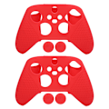 Miniatyrbilde 1 av 8: 2 stk Antiskid Silikon Spillkonsoll Beskyttelse Gamepad Håndtakgrep for Xbox Series S X(Rød )