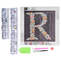 Miniatyrbild 1 av 8: Strassmålning Occident Style Lucky Letter R Mönster DIY Göra avkopplande Intressant Strasskonstmålning