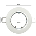 Miniatyrbild 4 av 5: 4x Downlight Tak inkl. GU10 lamphållare - Monteringshål ø60mm, ø80x24mm, Aluminium Vit, LED/Halogen