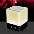 Miniatyrbild 2 av 5: Nattlampa med Bluetooth-högtalare, Dimbar Multi-färgväxlande Sänglampa