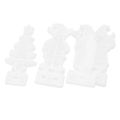 Miniatyrbillede 7 af 8: 4 stk. juleharpiks silikoneform silikone rivemodstand vaskbar genanvendelig DIY juletræform