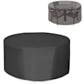 Miniatyrbillede 3 af 5: Udendørs Patio Firepit Borddækken - Vandafvisende, Vindtæt, Støvbestandig, UV-resistent - Robust, Sort - 70.9\" x 35.4\"