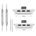 Miniatyrbillede 5 af 5: Sort Udskiftningsrem Adapter til Apple iWatch Series 38mm 1, 2, 3, 4, Sport, 2015, 2016, 2017