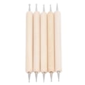 Miniatyrbillede 5 af 8: 5 stk. Tracing Stylus DIY Fremstilling Træhåndtag Rustfrit Stål Dobbelt Hoved Kuglespids Prægning Stylus til Kunstprojekter