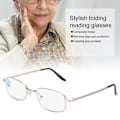 Pikkukuva 8 / 8: Taitettavat metalliset Anti Blue Rays Presbyopic-lasit Näköä väsymystä lievittävät lukulasit (+350 hopeakehys)
