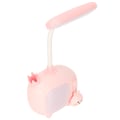 Miniatyrbilde 4 av 8: Leselys for barn TV-stil Base Fleksibel svanehals USB-lading Myk LED Barnebordslampe for studenter Studiearbeid Rosa