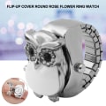 Pikkukuva 7 / 8: Watch Käännettävä cover Vintage Owl Pattern Unixes Finger Quartz Watch(valkoinen)