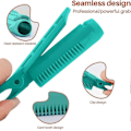 Miniatyrbillede 2 af 5: 3 stk. sømløse fluffy hårklemmer (orange), selvbetjenings krøllede hårklemmer, selvholdende rullebølgeklemmer salon styling værktøj sort