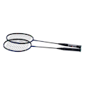 Miniatyrbild 2 av 8: 2 Badmintonracketset i lättviktskolfiberkomposit för vuxna