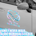 Miniatyrbillede 8 af 8: 3 stk. Aldrig Gå Alene Dekal Familie Stickers Bil Stickers til Bagage Bærbar Computer Køleskab Motorcykel Skateboard Pegatinas