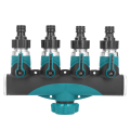 Miniatyrbillede 6 af 8: 4-vejs slangesplitter Metalventil Vandfordelingscontroller Tilslutning Haveplæner Produkt