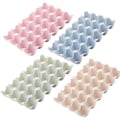 Miniatyrbilde 2 av 5: 4 Stykker Plast Eggboks, Eggbrett Oppbevaringsboks, Egg Oppbevaringsboks, for Kortdesign Sklisikker Eggdispenser, 15 Ruter, 4 Farger