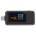 Miniatyrbild 1 av 8: USB C Power Tester Spänning Ström 2 i 1 Meter Voltmeter Amperemeter Färgskärm DC4‑30V