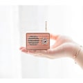 Pikkukuva 3 / 5: Langaton retrokaiutin, kannettava retro Bluetooth USB -kaiutin sisäänrakennetulla mikrofonilla, pöytäkoneen kirjahyllyn juhlakaiutin (pinkki)