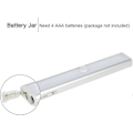 Miniatyrbillede 3 af 5: Bevægelsessensorlys, 10 LED Trådløs Batteridrevet PIR Bevægelsessensor Natlys Bar