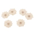 Miniatyrbillede 7 af 8: 6 stk. Burlap Blomster Lotos Form Europæisk Retro DIY Burlap Blomster Håndlavede Hvide Stof Blomster til Bryllupsfest
