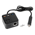Miniatyrbild 1 av 8: 150W Bilomvandlare Spänningsomvandlare Transformator QC3.0 USB-laddare 12V till 220V