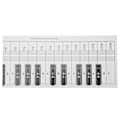 Miniatyrbilde 2 av 8: Piano Keyboard Noteoversikt 88 Taster Treningssammenligningstabell Bærbart bestrøket papir