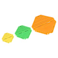 Miniatyrbillede 8 af 8: 3 stk. Blomsterfremstillingsæt DIY Rhombus Blomster Hurtigt Nemt Harpiks Kanzashi Blomsterfremstillings Plader til Børn Piger