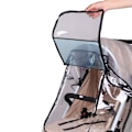 Miniatyrbild 3 av 8: Babyskydd Regnskydd Transparent Justerbar Stöttålig Vindtät Överdrag för Barnvagn Svart