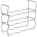Pikkukuva 1 / 5: Hopeanväriset metalliset pullotelineet, 1 kpl, 43 x 14,5 cm