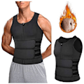 Miniatyrbilde 1 av 5: Kroppsshaper for menn - Veste for svettetrening, slankende vest, treningsbelte, svart