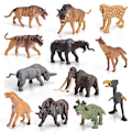 Miniatyrbillede 1 af 7: 12 stk. Dyrefigur Model Jungle Dyr Legetøj Sæt Kunstig Vild Dyr Læring Skov Dyr Legetøj Playset til Børn Børn