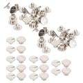 Miniatyrbild 2 av 8: 30 Set Boknit med räfflad platt mässing läderbindningsknapp 9,5x6mm Spik 4mm Skruv(Silver )