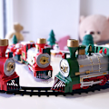 Miniatyrbilde 5 av 8: Elektrisk julesportog med tog, klassiske skinner, kupé-leker med lys og musikk for barn