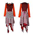 Pikkukuva 4 / 5: Keskiaikainen Cosplay Halloween-asu aikuisille - Oranssinen