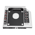 Miniatyrbilde 2 av 8: SATA til SATA 2. HDD SSD-kabinett 2-kanals beskyttelse Harddisk Caddy Case Tray for 12,7 mm CD DVD ROM optisk stasjonsspor