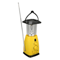 Miniatyrbild 6 av 8: Solardriven handvev AM FM-radio - Bärbar solnödradio med LED-lampa för utomhusbruk