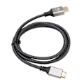 Pikkukuva 7 / 8: HD Multimedia Interface -kaapeli, nopea 4K 60 Hz, punottu HD Multimedia Interface -uros-uros-kaapeli tietokoneen, television ja näytön liittämiseen, 1 m