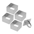 Miniatyrbilde 7 av 8: Rustfritt stål Mousse Crumpet ringer Sveisfri Høy temperaturmotstand Laging Muffin Tart Ring Mold Set Rektangel