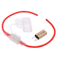 Miniatyrbillede 1 af 8: 31,5 cm bilsikringstrådsholder vandtæt 12AWG med automatisk nulstilling 5A sikring TPE+PVC til RV Yacht Truck