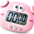 Miniatyrbillede 4 af 5: Dyretimer Student Magnetisk Digital 100 Minutters Tidsindstillet Nedtællingstimer Med Batteri til Køkken Peggy Pig