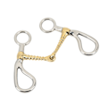 Miniatyrbilde 6 av 8: 125mm rustfritt stål hestebitt hestebitt ridning snaffle bit med kobberledd for trening hesteutstyr