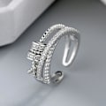 Miniatyrbillede 3 af 5: Justerbar Åben Twist Angst Ring til Kvinder